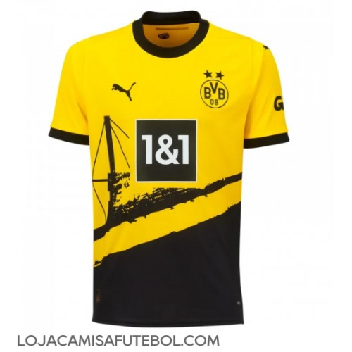 Camisa de Futebol Borussia Dortmund Equipamento Principal 2023-24 Manga Curta